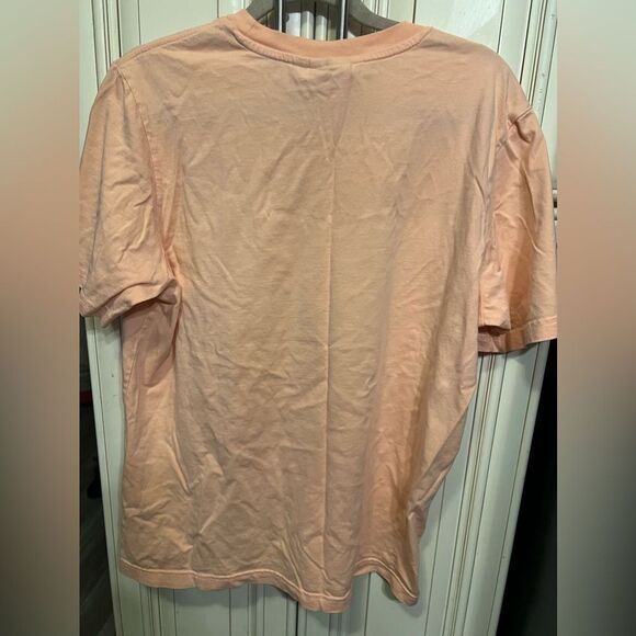 ADIDAS T-shirt  Peach   SZ L Short-Sleeve Trefoil Logo Graphic T-Shirt Unisex - Picture 6 of 9